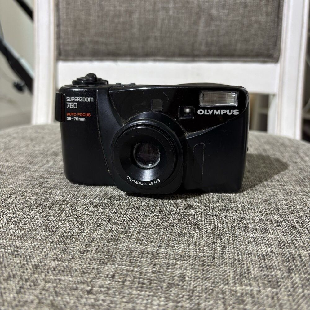 Olympus Superzoom 760 35mm Film Camera Auto Focus Battery Tested